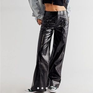 FREE PEOPLE VEGAN LEATHER PANTS